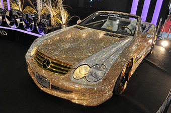 CRYSTAL BENZ SL600 GOLD EDITION