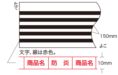 防炎合板裏面