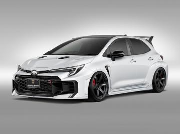 TOYOTA GR COROLLA後期用エアロパーツを開発中　カーボン製・FRP製で展開予定、予約受付を開始