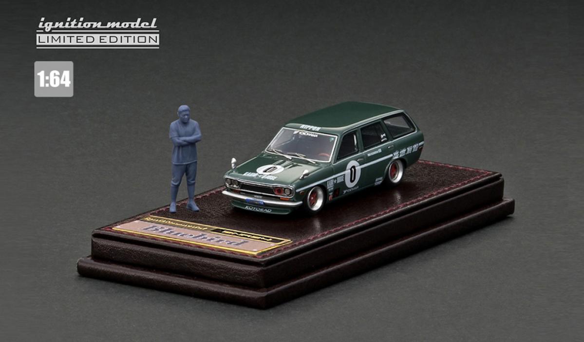 1/64 Datsun Bluebird (510) Wagon Green Event ver. With Mr. Imai 